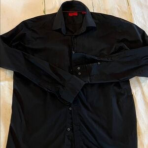 HUGO Boss Men’s Black Dress Shirt – Modern Fit – Size 16 (41) (L)